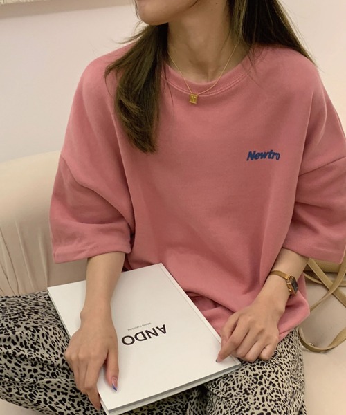 meJane(ミージェーン)の「NewtroロゴプリントビックシルエットラグランTシャツ【ZOZOTOWN限定】(Tシャツ/カットソー・レディース・ネイビー/ピンク/オートミール・FREE)」の14枚目の写真