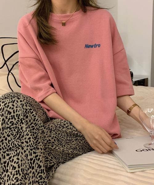 meJane(ミージェーン)の「NewtroロゴプリントビックシルエットラグランTシャツ【ZOZOTOWN限定】(Tシャツ/カットソー・レディース・ネイビー/ピンク/オートミール・FREE)」の13枚目の写真