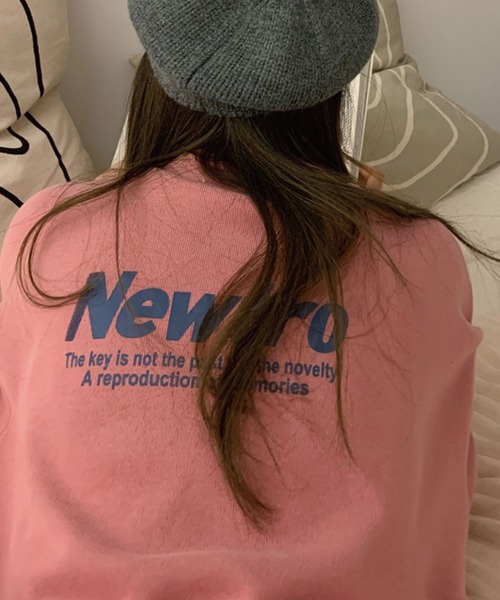 meJane(ミージェーン)の「NewtroロゴプリントビックシルエットラグランTシャツ【ZOZOTOWN限定】(Tシャツ/カットソー・レディース・ネイビー/ピンク/オートミール・FREE)」の15枚目の写真