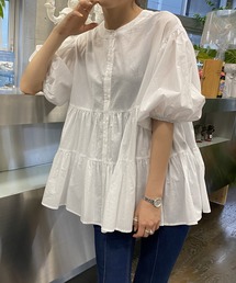 AS KNOW AS PINKY | ボリュームティアード半袖ブラウス(シャツ/ブラウス)