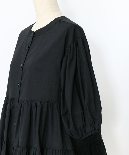 AS KNOW AS PINKY（アズノゥアズピンキー）の「ボリュームティアード半袖ブラウス（シャツ/ブラウス・レディース・オフホワイト/ブラック・FREE）」の15枚目の写真