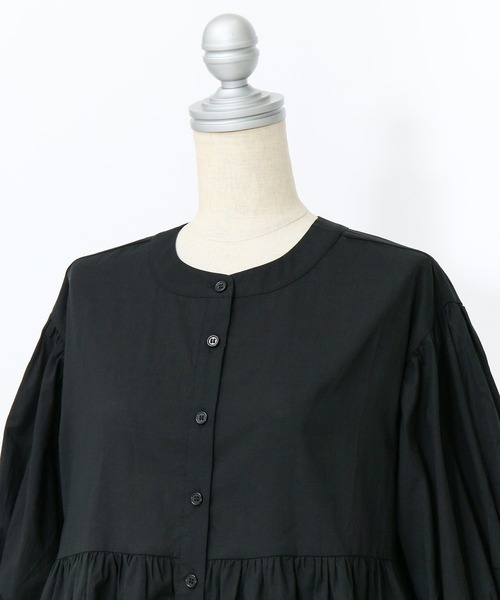 AS KNOW AS PINKY（アズノゥアズピンキー）の「ボリュームティアード半袖ブラウス（シャツ/ブラウス・レディース・オフホワイト/ブラック・FREE）」の18枚目の写真