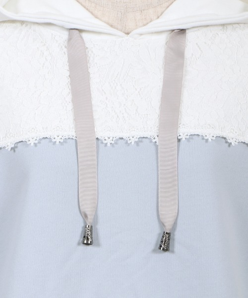 axes femme（アクシーズファム）の「バイカラーパーカーＰＯ（Tシャツ/カットソー・レディース・ベージュ/カーキ/サックスブルー・MEDIUM）」の11枚目の写真