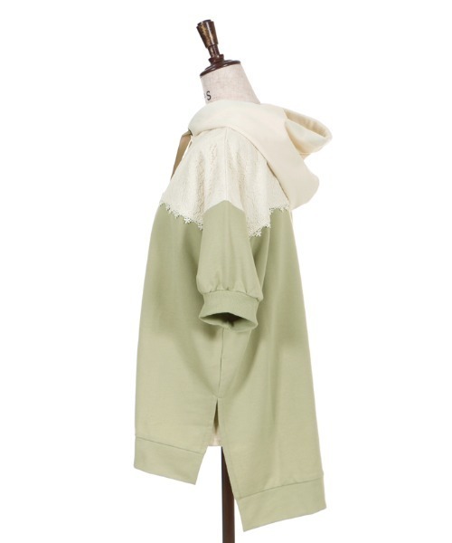 axes femme（アクシーズファム）の「バイカラーパーカーＰＯ（Tシャツ/カットソー・レディース・ベージュ/カーキ/サックスブルー・MEDIUM）」の15枚目の写真