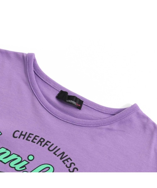 JENNI love（ジェニィラブ）の「接触冷感チアロゴ５分袖Tシャツ（Tシャツ/カットソー・キッズ・パープル/ブラウン/カーキ・130cm/140cm/150cm/160cm）」の16枚目の写真