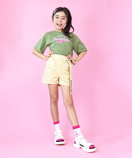 JENNI love（ジェニィラブ）の「接触冷感チアロゴ５分袖Tシャツ（Tシャツ/カットソー・キッズ・パープル/ブラウン/カーキ・130cm/140cm/150cm/160cm）」の21枚目の写真