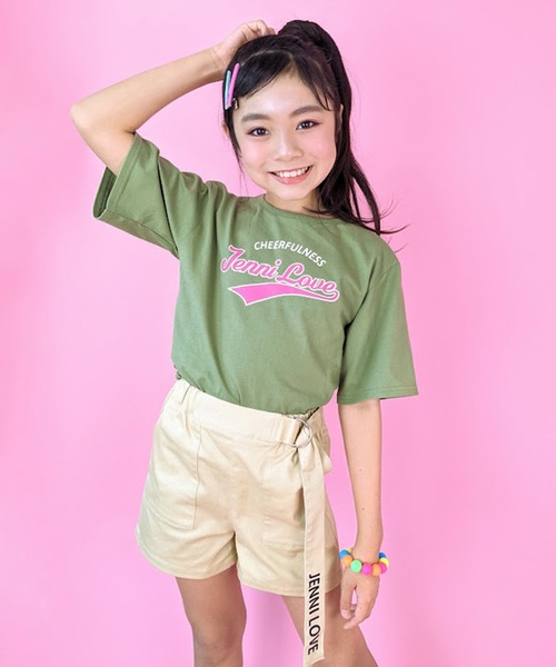 JENNI love（ジェニィラブ）の「接触冷感チアロゴ５分袖Tシャツ（Tシャツ/カットソー・キッズ・パープル/ブラウン/カーキ・130cm/140cm/150cm/160cm）」の20枚目の写真