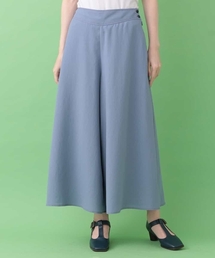 麻調フレアワイドパンツ