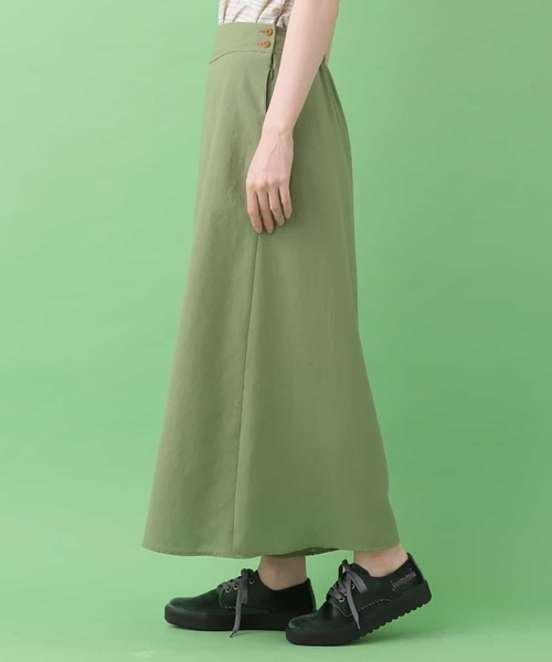 Jocomomola(ホコモモラ)の「麻調フレアワイドパンツ(その他パンツ・レディース・ライトブルー/グリーン・42/40)」の3枚目の写真