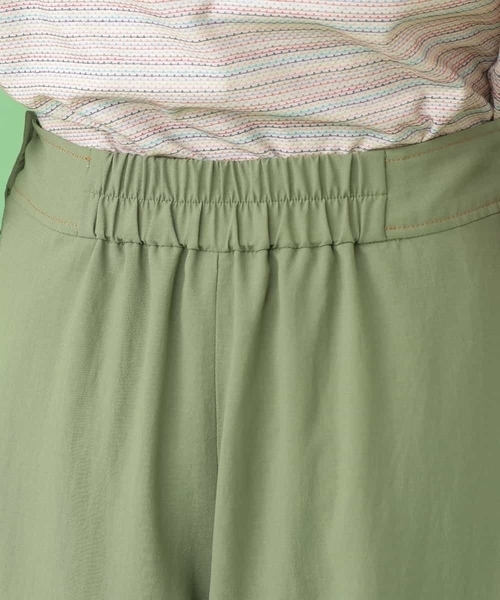 Jocomomola(ホコモモラ)の「麻調フレアワイドパンツ(その他パンツ・レディース・ライトブルー/グリーン・42/40)」の5枚目の写真