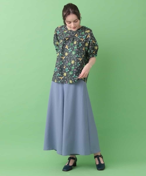 Jocomomola(ホコモモラ)の「麻調フレアワイドパンツ(その他パンツ・レディース・ライトブルー/グリーン・42/40)」の15枚目の写真