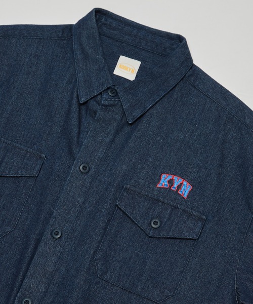 WHO'S WHO gallery（フーズフーギャラリー）の「【KOOKY'N/クーキー】サファリツイルシャツ（シャツ/ブラウス・メンズ・ブラック/ベージュ/カーキ/インディゴブルー・FREE）」の4枚目の写真