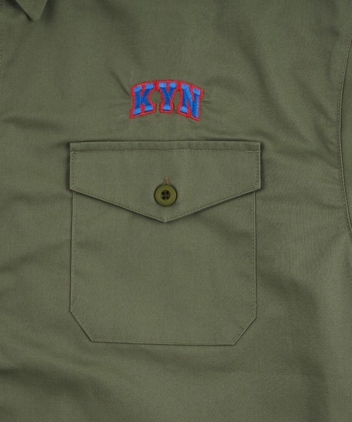 WHO'S WHO gallery（フーズフーギャラリー）の「【KOOKY'N/クーキー】サファリツイルシャツ（シャツ/ブラウス・メンズ・ブラック/ベージュ/カーキ/インディゴブルー・FREE）」の14枚目の写真