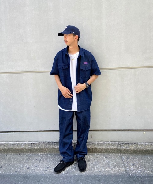 WHO'S WHO gallery（フーズフーギャラリー）の「【KOOKY'N/クーキー】サファリツイルシャツ（シャツ/ブラウス・メンズ・ブラック/ベージュ/カーキ/インディゴブルー・FREE）」の13枚目の写真