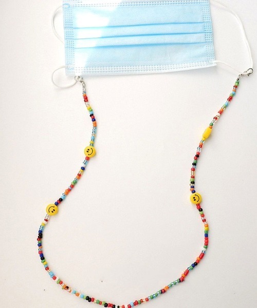 CORPUS TOKYO(コーパス トーキョー)の「カラフルビーズマスクチェーン/ネックレス/眼鏡ストラップ(ネックレス・レディース・マルチ・FREE)」の1枚目の写真