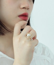 Three Four Time | マットメタルフレームパールリング　#13(リング)