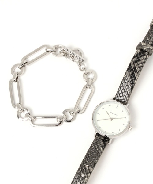 niko and...（ニコアンド）の「ブレスセットウォッチ（アナログ腕時計・レディース・ブラック/ベージュ/グレー/アイボリー/チャコール・0）」の3枚目の写真