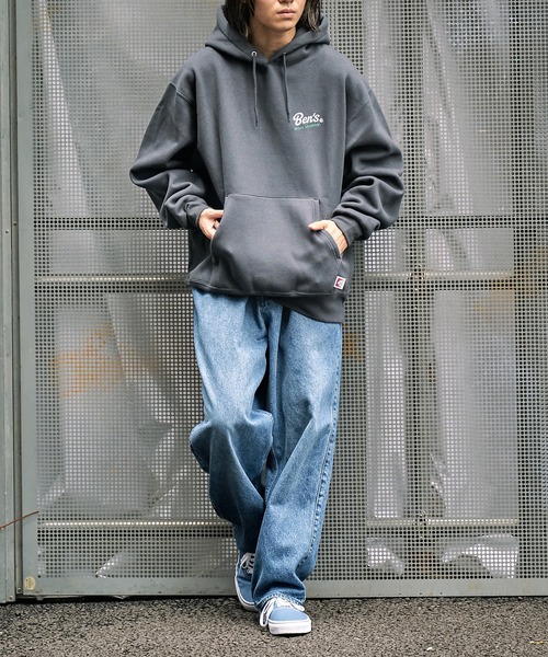 BEN DAVIS（ベンデイビス）の「【BEN DAVIS/ベンデイビス】別注 ヘビーウェイトワンポイント刺繍ロゴスウェットパーカー/ユニセックス/裏起毛（パーカー・メンズ・ブラック/ブルー系その他/アッシュグレー/グリーン/ネイビー系・S/M/XL/L）」の21枚目の写真