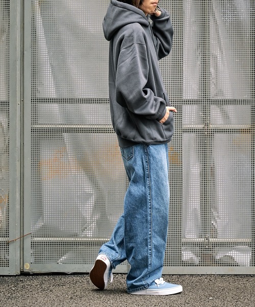 BEN DAVIS（ベンデイビス）の「【BEN DAVIS/ベンデイビス】別注 ヘビーウェイトワンポイント刺繍ロゴスウェットパーカー/ユニセックス/裏起毛（パーカー・メンズ・ブラック/ブルー系その他/アッシュグレー/グリーン/ネイビー系・S/M/XL/L）」の22枚目の写真