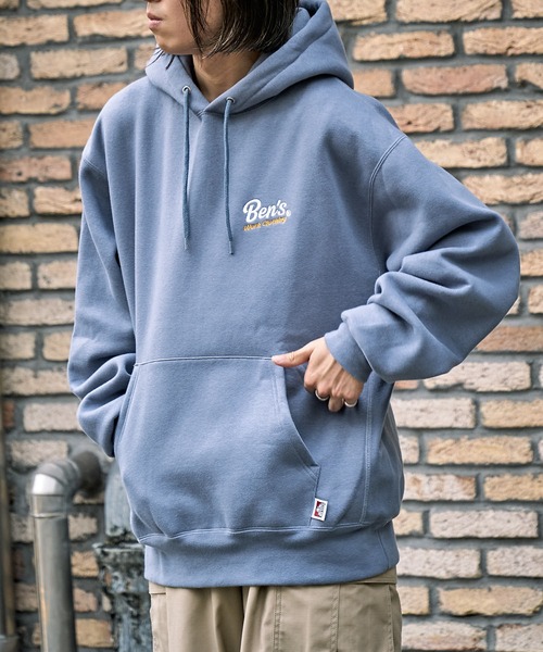 BEN DAVIS（ベンデイビス）の「【BEN DAVIS/ベンデイビス】別注 ヘビーウェイトワンポイント刺繍ロゴスウェットパーカー/ユニセックス/裏起毛（パーカー・メンズ・ブラック/ブルー系その他/アッシュグレー/グリーン/ネイビー系・S/M/XL/L）」の19枚目の写真