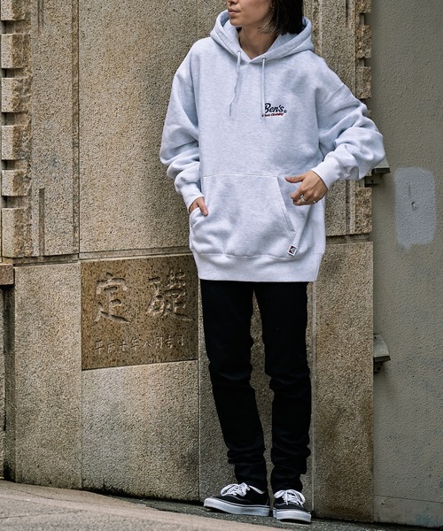 BEN DAVIS（ベンデイビス）の「【BEN DAVIS/ベンデイビス】別注 ヘビーウェイトワンポイント刺繍ロゴスウェットパーカー/ユニセックス/裏起毛（パーカー・メンズ・ブラック/ブルー系その他/アッシュグレー/グリーン/ネイビー系・S/M/XL/L）」の17枚目の写真