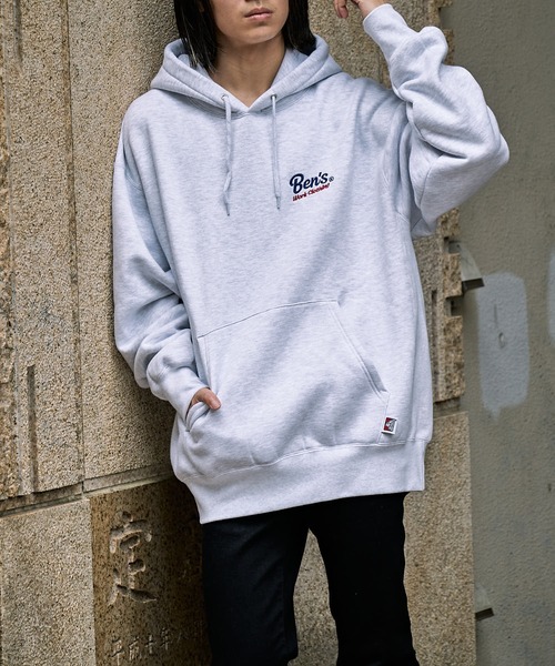 BEN DAVIS（ベンデイビス）の「【BEN DAVIS/ベンデイビス】別注 ヘビーウェイトワンポイント刺繍ロゴスウェットパーカー/ユニセックス/裏起毛（パーカー・メンズ・ブラック/ブルー系その他/アッシュグレー/グリーン/ネイビー系・S/M/XL/L）」の15枚目の写真