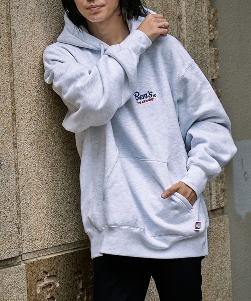 BEN DAVIS（ベンデイビス）の「【BEN DAVIS/ベンデイビス】別注 ヘビーウェイトワンポイント刺繍ロゴスウェットパーカー/ユニセックス/裏起毛（パーカー・メンズ・ブラック/ブルー系その他/アッシュグレー/グリーン/ネイビー系・S/M/XL/L）」の16枚目の写真