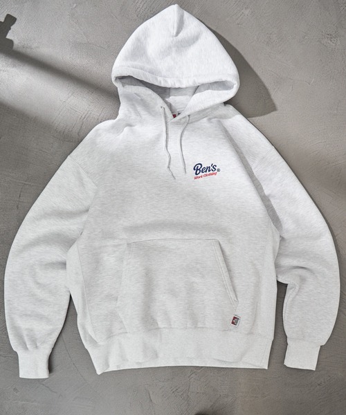 BEN DAVIS（ベンデイビス）の「【BEN DAVIS/ベンデイビス】別注 ヘビーウェイトワンポイント刺繍ロゴスウェットパーカー/ユニセックス/裏起毛（パーカー・メンズ・ブラック/ブルー系その他/アッシュグレー/グリーン/ネイビー系・S/M/XL/L）」の6枚目の写真