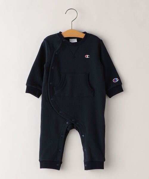 Champion(チャンピオン)の「【SHIPS KIDS別注】Champion:裏毛 ポケット ロンパース(ロンパース・キッズ・グレー/ロイヤルブルー・80/70)」の2枚目の写真