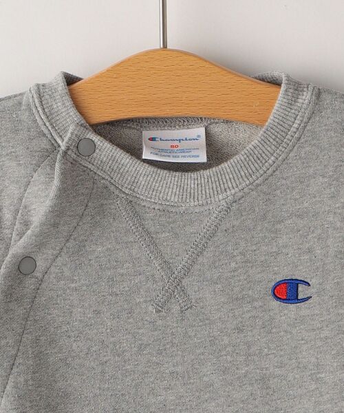Champion(チャンピオン)の「【SHIPS KIDS別注】Champion:裏毛 ポケット ロンパース(ロンパース・キッズ・グレー/ロイヤルブルー・80/70)」の4枚目の写真