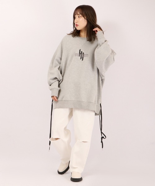 RE730（アールイーセブンサーティー）の「ダメージ加工ワイドシルエットパンツ（デニムパンツ・メンズ・ホワイト/ブラック/サックスブルー/ブラック系その他・S/M/L）」の17枚目の写真