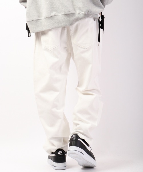 RE730（アールイーセブンサーティー）の「ダメージ加工ワイドシルエットパンツ（デニムパンツ・メンズ・ホワイト/ブラック/サックスブルー/ブラック系その他・S/M/L）」の10枚目の写真