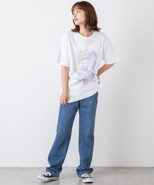 WEGO GRAPHICS（ウィゴーグラフィックス）の「WEGO/放課後アート部 ガブリイズムガブリメリーT（Tシャツ/カットソー・メンズ・ホワイト/ライトグレー・MEDIUM/LARGE/X-LARGE）」の21枚目の写真