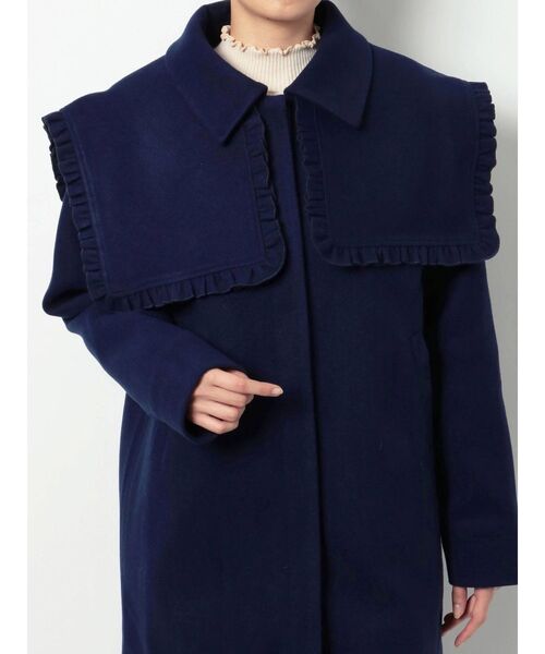 merry jenny（メリージェニー）の「フリルフリルスクエアcollar（付け襟・レディース・アイボリー/ブラック/ネイビー・FREE）」の7枚目の写真