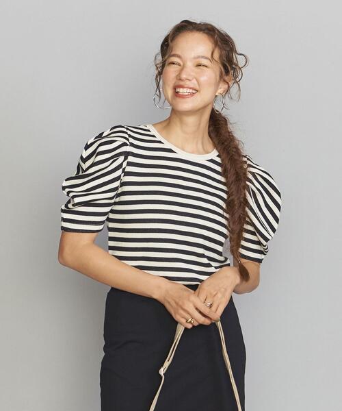 BY ハニカムヘンリー＆クルーネック 5分袖カットソー －2WAY－ BY ハニカムヘンリー＆クルーネック 5分袖カットソー -2WAY-を