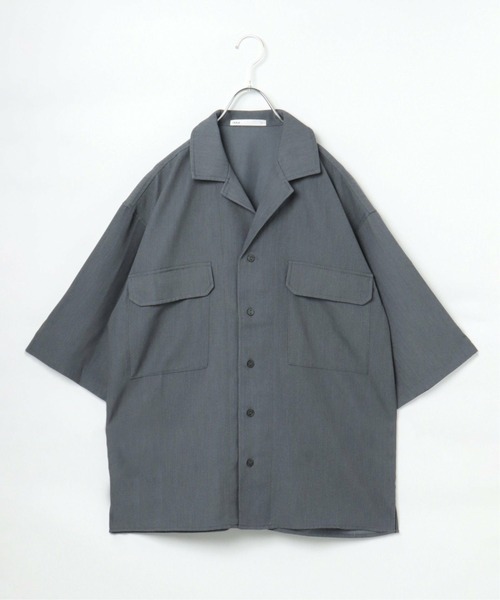 ikka(イッカ)の「オープンカラーシャツジャケット(シャツ/ブラウス・メンズ・ブラウン/グレー/オリーブ・M/L)」の2枚目の写真