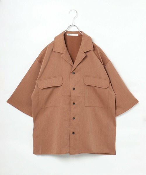 ikka(イッカ)の「オープンカラーシャツジャケット(シャツ/ブラウス・メンズ・ブラウン/グレー/オリーブ・M/L)」の4枚目の写真