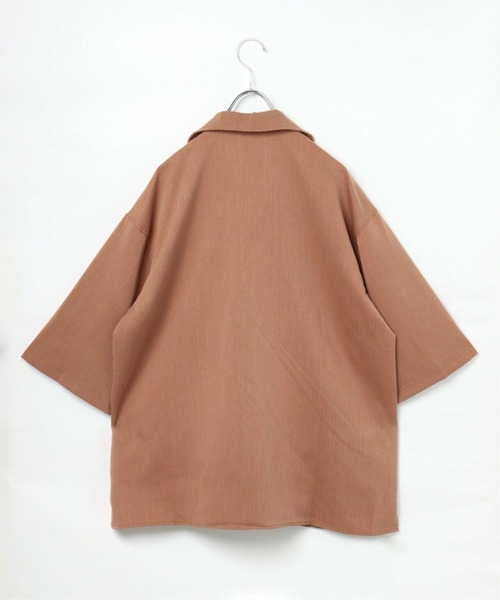 ikka(イッカ)の「オープンカラーシャツジャケット(シャツ/ブラウス・メンズ・ブラウン/グレー/オリーブ・M/L)」の5枚目の写真