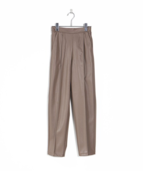 Bab（バブ）の「【WEB限定】フェイクレザーテーパードパンツ（その他パンツ・レディース・モカ/アイボリー・38）」の14枚目の写真