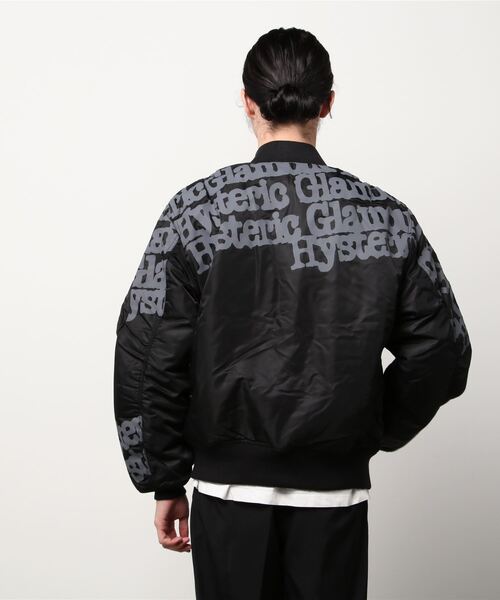 HYSTERIC GLAMOUR（ヒステリックグラマー）の「TYPE LOGO MA-1ジャケット（MA-1・メンズ・ターコイズブルー/ブラック/カーキ・X-LARGE/LARGE/MEDIUM/SMALL）」の14枚目の写真