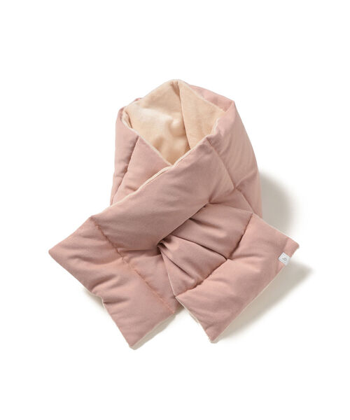 こども ビームス(コドモビームス)の「こども ビームス / ダウン マフラー 21(マフラー・キッズ・チャコールグレー/グレー/ピンク・ONE SIZE)」の3枚目の写真