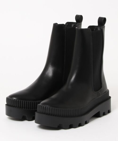 one way(ワンウェイ)の「【oneway】サイドゴア2枚底ショートブーツ(ブーツ・レディース・ブラック・L/S/M)」の2枚目の写真