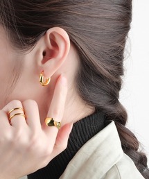 yu-ka | yu-ka : シルバー ぷっくりフープピアス(ピアス（両耳用）)