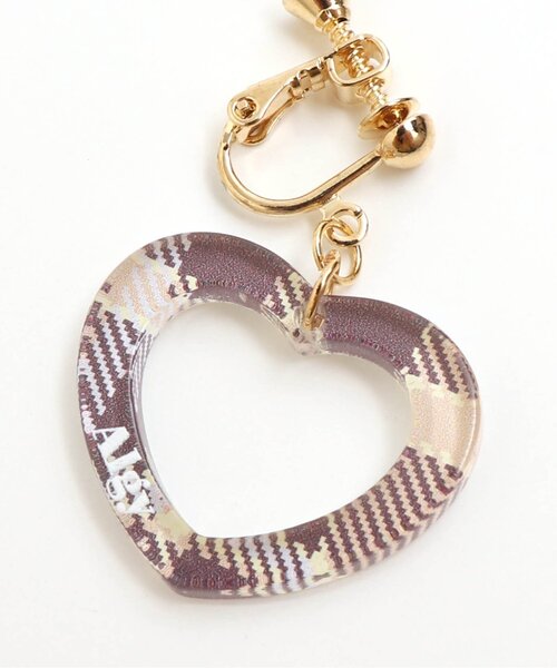 algy(アルジー)の「アシメハートチェックイヤリング(イヤリング・キッズ・ベージュ/ブラウン・FREE)」の6枚目の写真