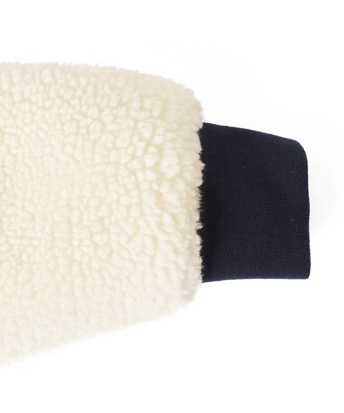 GLAZOS（グラソス）の「シープボア・薄中綿入り切替ジャケット（ブルゾン・キッズ・ブラック/オフホワイト/カーキ・140cm/150cm/160cm/170cm/130cm）」の12枚目の写真