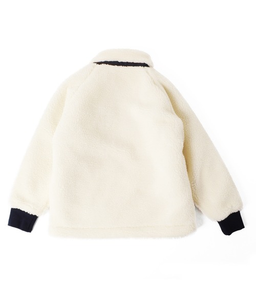 GLAZOS（グラソス）の「シープボア・薄中綿入り切替ジャケット（ブルゾン・キッズ・ブラック/オフホワイト/カーキ・140cm/150cm/160cm/170cm/130cm）」の11枚目の写真
