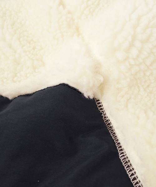 GLAZOS（グラソス）の「シープボア・薄中綿入り切替ジャケット（ブルゾン・キッズ・ブラック/オフホワイト/カーキ・140cm/150cm/160cm/170cm/130cm）」の9枚目の写真