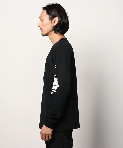 MOUNTAIN SMITH（マウンテンスミス）の「【 MOUNTAIN SMITH / マウンテンスミス 】袖プリント ロングスリーブTシャツ ロンT 長袖ポケットTシャツ ポケT（Tシャツ/カットソー・メンズ・グレー/ブラック/ベージュ/ブラウン/ホワイト・L/XL/M）」の7枚目の写真