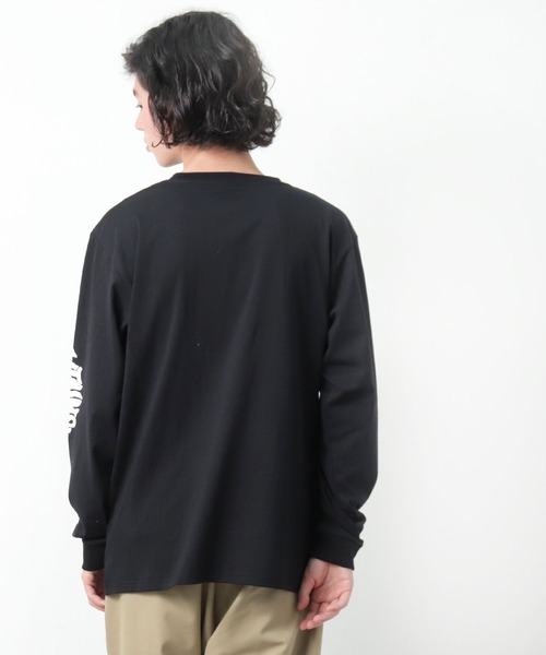 MOUNTAIN SMITH（マウンテンスミス）の「【 MOUNTAIN SMITH / マウンテンスミス 】袖プリント ロングスリーブTシャツ ロンT 長袖ポケットTシャツ ポケT（Tシャツ/カットソー・メンズ・グレー/ブラック/ベージュ/ブラウン/ホワイト・L/XL/M）」の9枚目の写真