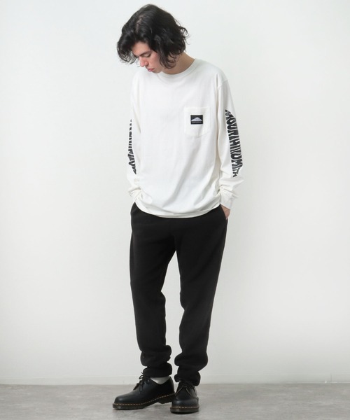MOUNTAIN SMITH（マウンテンスミス）の「【 MOUNTAIN SMITH / マウンテンスミス 】袖プリント ロングスリーブTシャツ ロンT 長袖ポケットTシャツ ポケT（Tシャツ/カットソー・メンズ・グレー/ブラック/ベージュ/ブラウン/ホワイト・L/XL/M）」の11枚目の写真